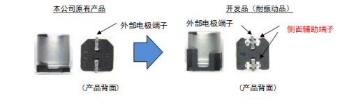 車載用 耐振動 導電性聚合33UF 16V物混淆鋁電解電容器實現(xiàn)產品化