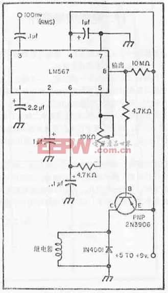 LM567通用音調譯碼器集成電路事情道理及應用